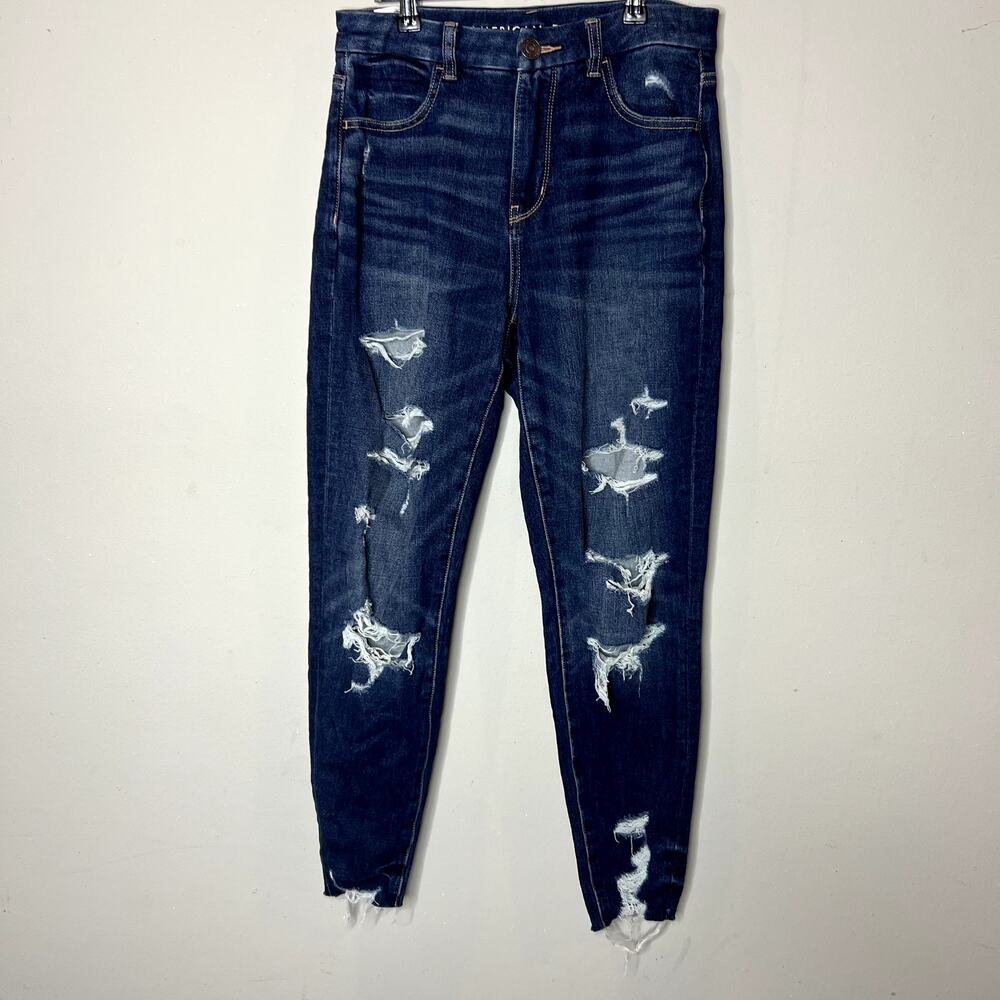 American Eagle Jeans Size 2 Short Curvy Hi Rise Jegging Distressed